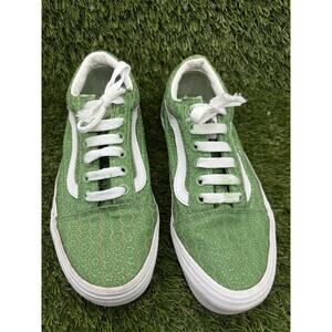 Rare Vans Sneakers Four Leaf Clover Shamrock White Green Men 4 Women 5.5